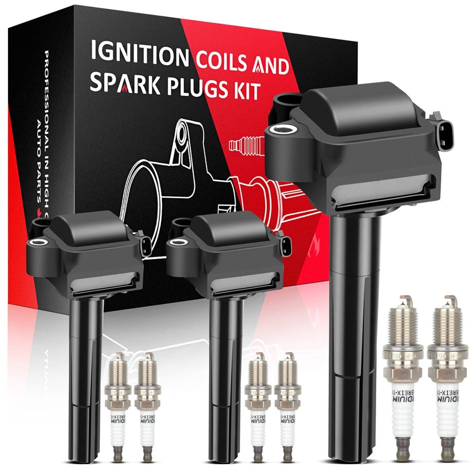 3 Ignition Coil & 6 Spark Plug Kits For Lexus ES300 Toyota Camry Solara 3.0L V6