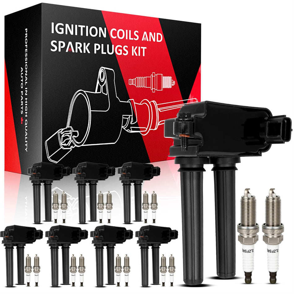 Ignition Coils & Spark Plugs Kit For Ram 1500 2500 3500 Truck V8 5.7L 2011-2019
