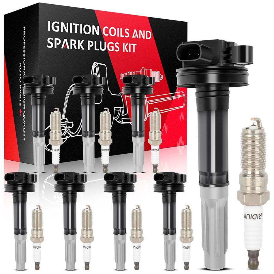 For 2011-2015 Ford F150 V8 5.0L Ignition Coil & Spark Plug UF622 8pcs