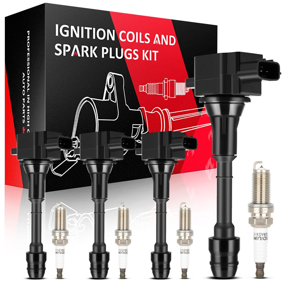 Ignition Coil & Iridium Spark Plug For Nissan Altima L4 2.5L 2002-2006