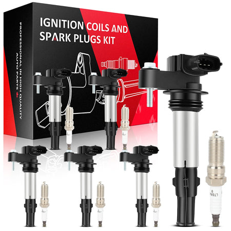 6 For 2009 Chevrolet Traverse 3.6L V6 Ignition Coil & Spark Plug Only for Auto