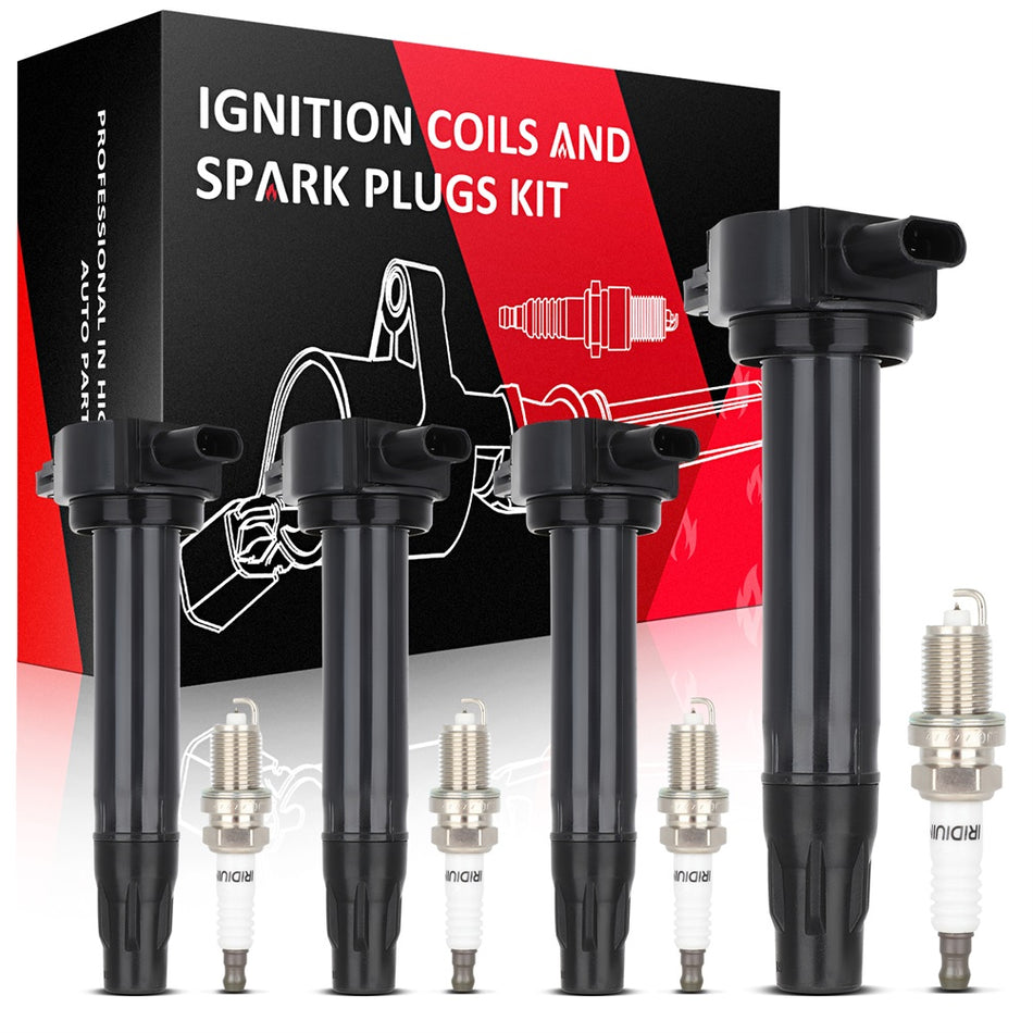 Ignition Coil & Iridium Spark Plug For Jeep Compass Patriot 2.4L 2.0L 2007-2017
