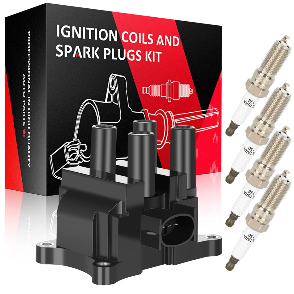 For 2000-2004 Ford Focus 2.0L L4 Ignition Coil & Spark Plug