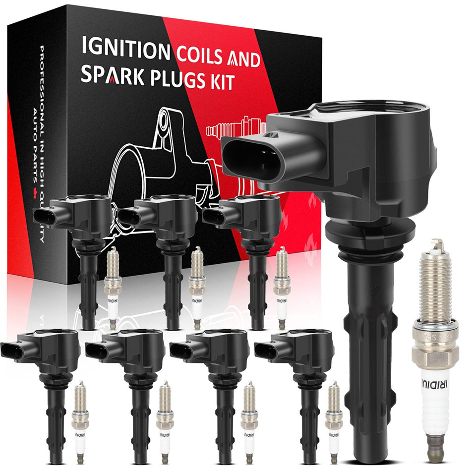 8 For 2007-2011 Mercedes-Benz S550 5.5L V8 Ignition Coil & Spark Plug