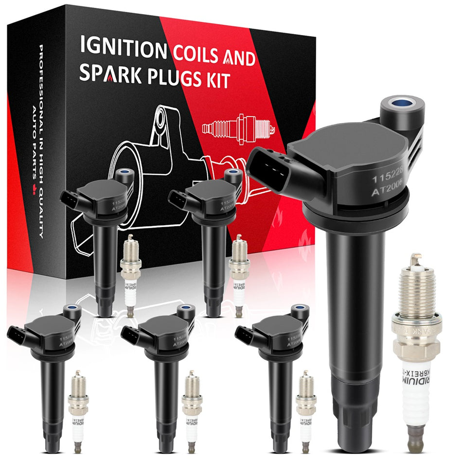 6 For 2004-2006 Lexus ES330 3.3L V6 Ignition Coil & Spark Plug