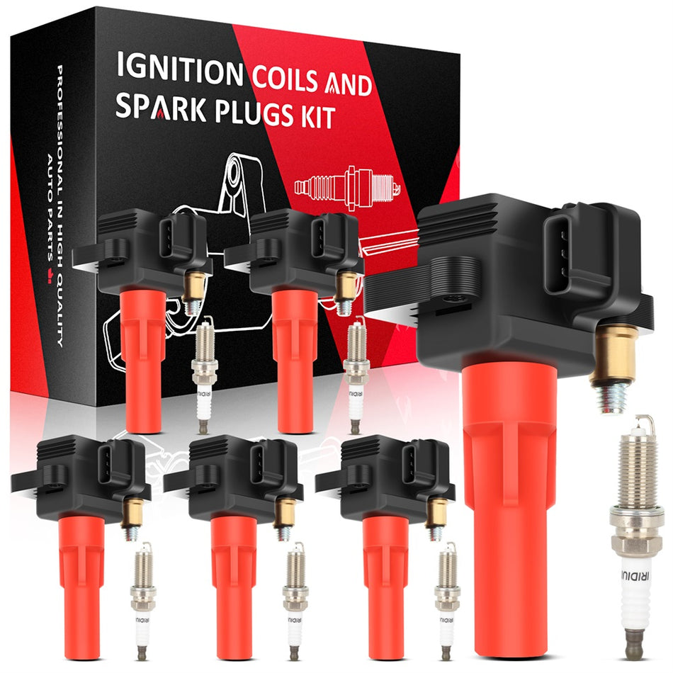 6 For 2006-2007 Subaru B9 Tribeca 3.0L H6 Ignition Coil & Spark Plug