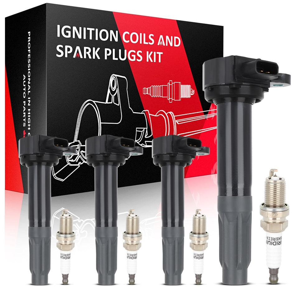 Ignition Coil & Iridium Spark Plug Kit For 2010-2012 Subaru Legacy Outback 2.5L