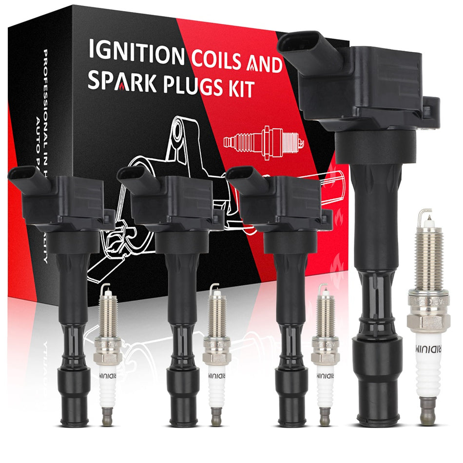Ignition Coils & Iridium Spark Plugs Kit For Hyundai Elantra L4 2.0L 2015-2020