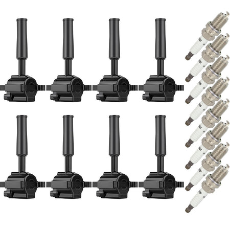 8 For 1999-2002 Jaguar XK8 4.0L V8 Ignition Coil & Spark Plug Only for Auto