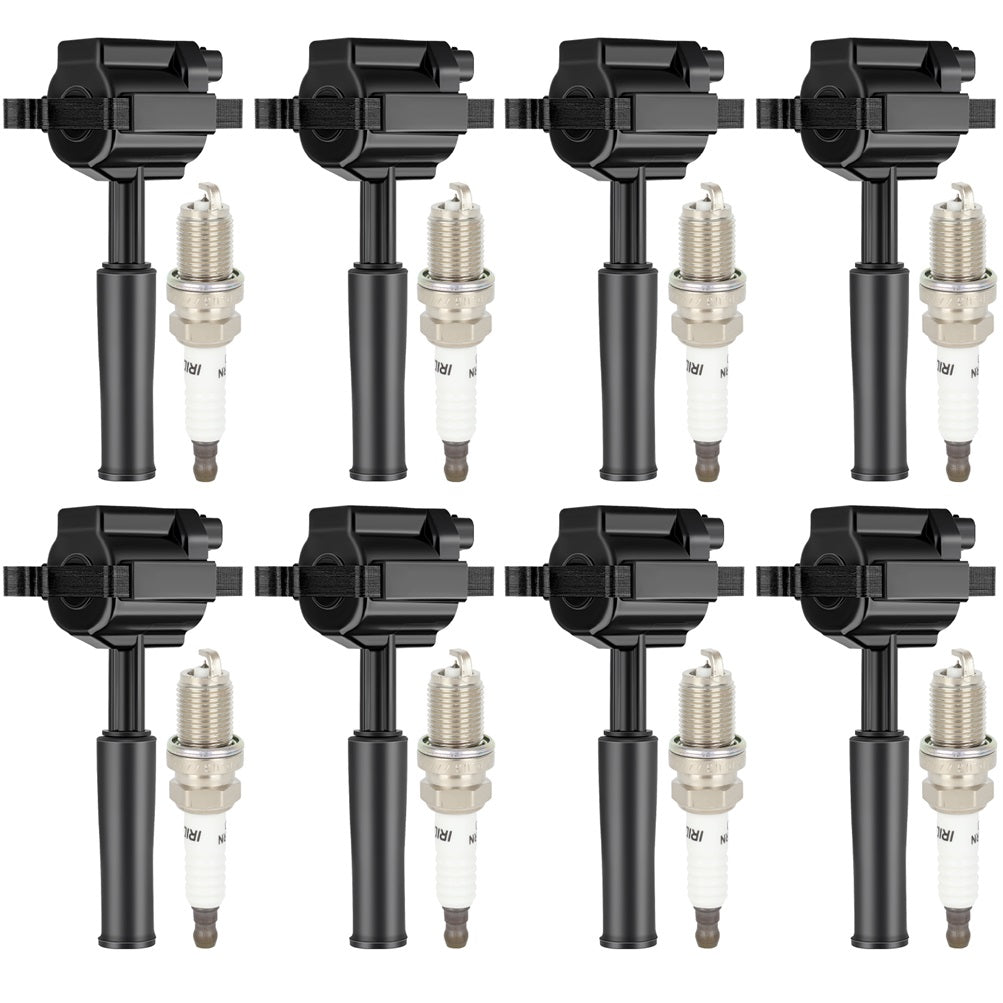 8 For 1999-2002 Jaguar XK8 4.0L V8 Ignition Coil & Spark Plug Only for Auto