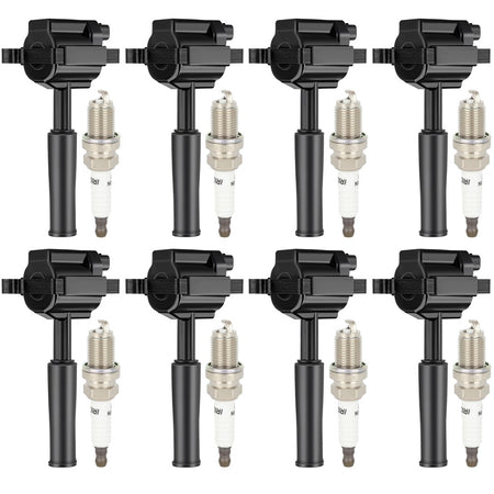 8 For 1999-2002 Jaguar XK8 4.0L V8 Ignition Coil & Spark Plug Only for Auto
