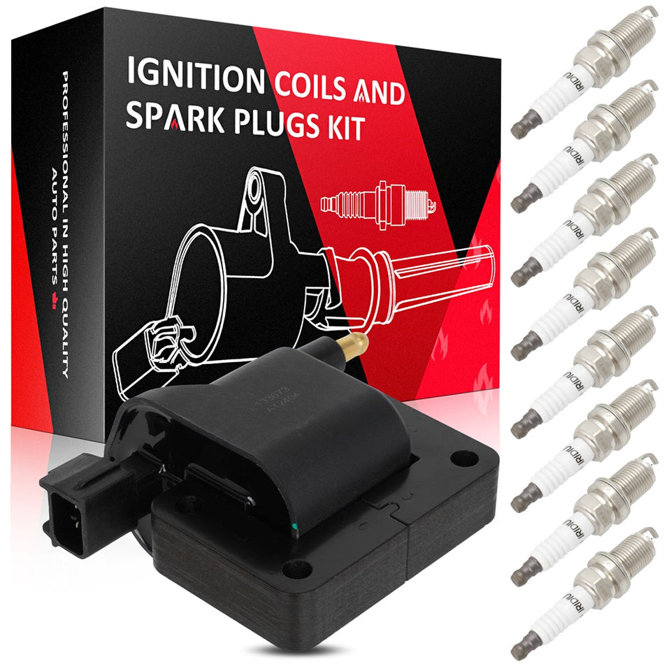 For 98 99 00 01 02 03 Dodge Ram 1500 5.9L V8 Ignition Coil & Spark Plug UF198