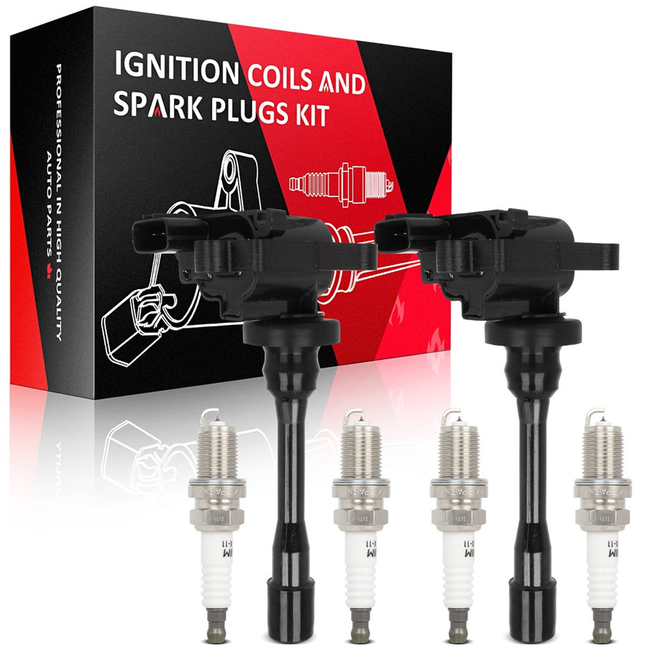 2 For 1999-2002 Mitsubishi Mirage 1.8L Ignition Coil & Spark Plug UF295