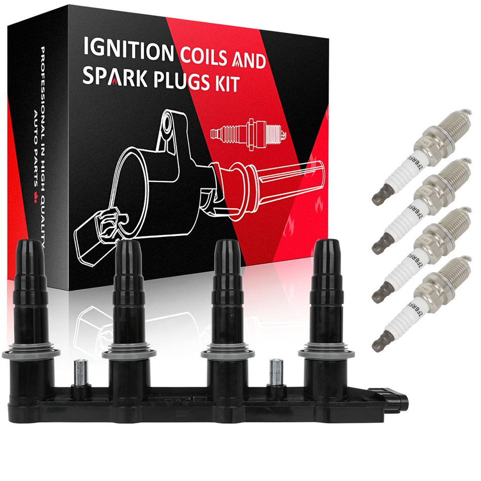 Ignition Coil & Spark Plugs Kit For Chevy Sonic 1.6L 2012-2017 1.8L 2015-2018