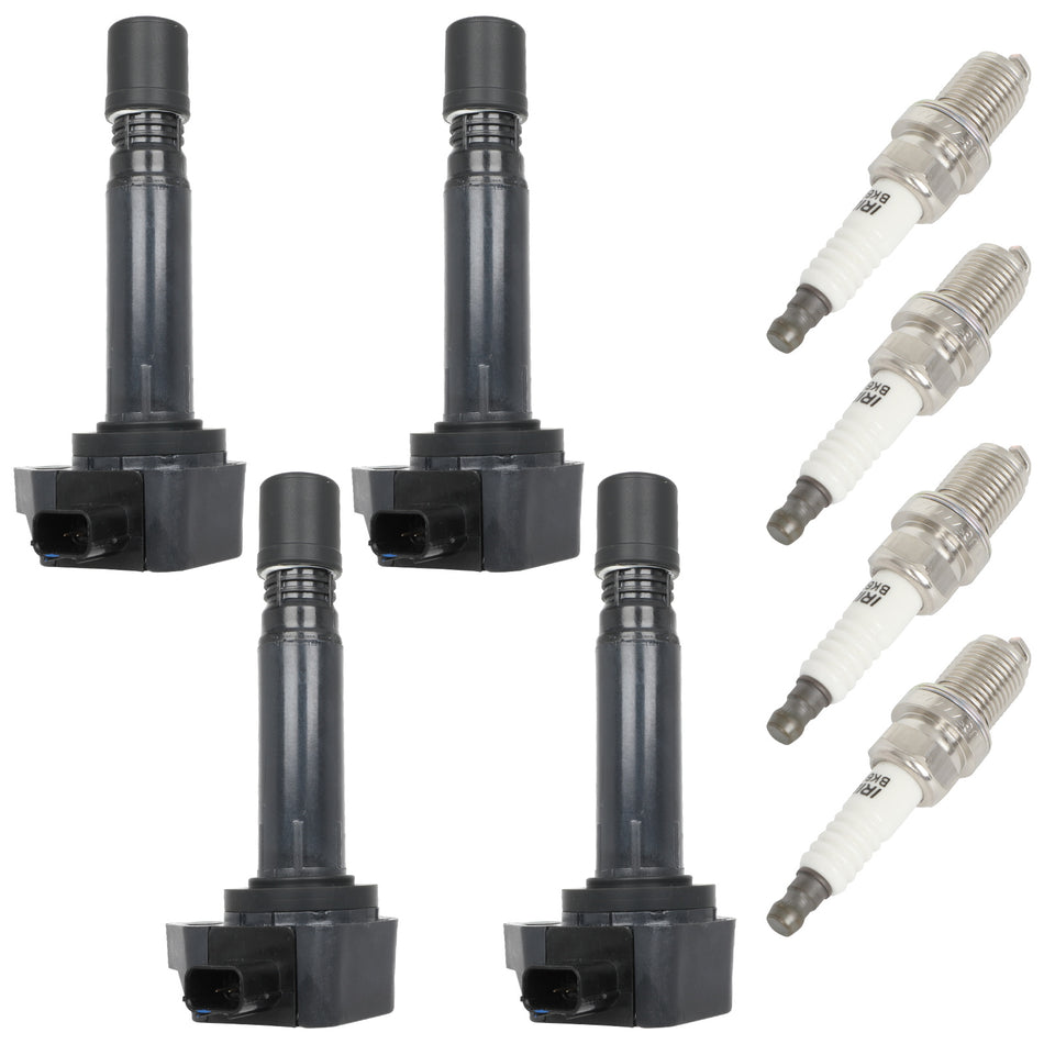 4x Ignition Coil & Iridium Spark Plug Kits for Honda Civic 2006-2011 1.8L Petrol
