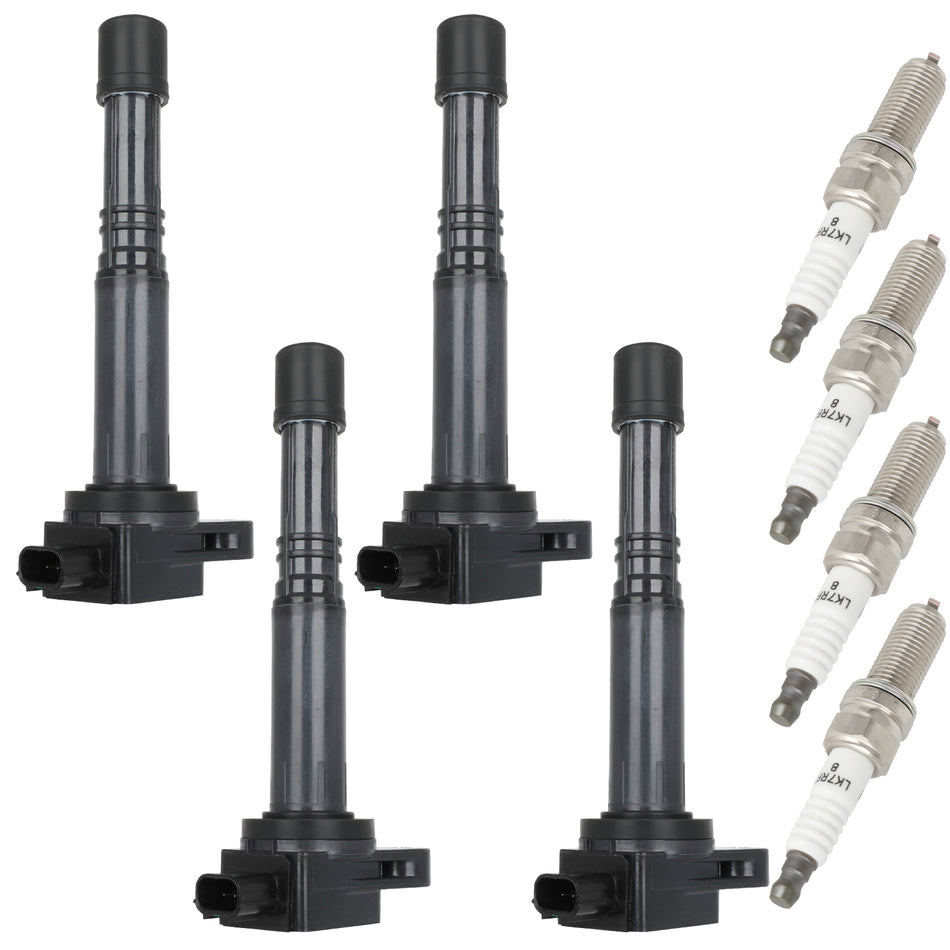 4x Ignition Coil & Iridium Spark Plug Kits for Honda Civic Accord CR-V Acura ILX