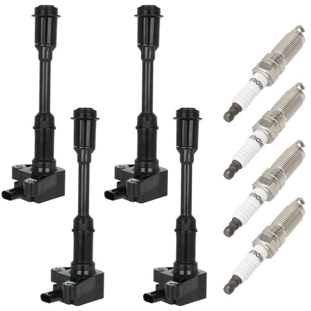 4 For 1.6L Ford Escape Fiesta Fusion Transit Connect Ignition Coil & Spark Plug Only for Auto
