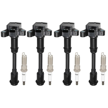 4 For 1.6L Ford Escape Fiesta Fusion Transit Connect Ignition Coil & Spark Plug Only for Auto
