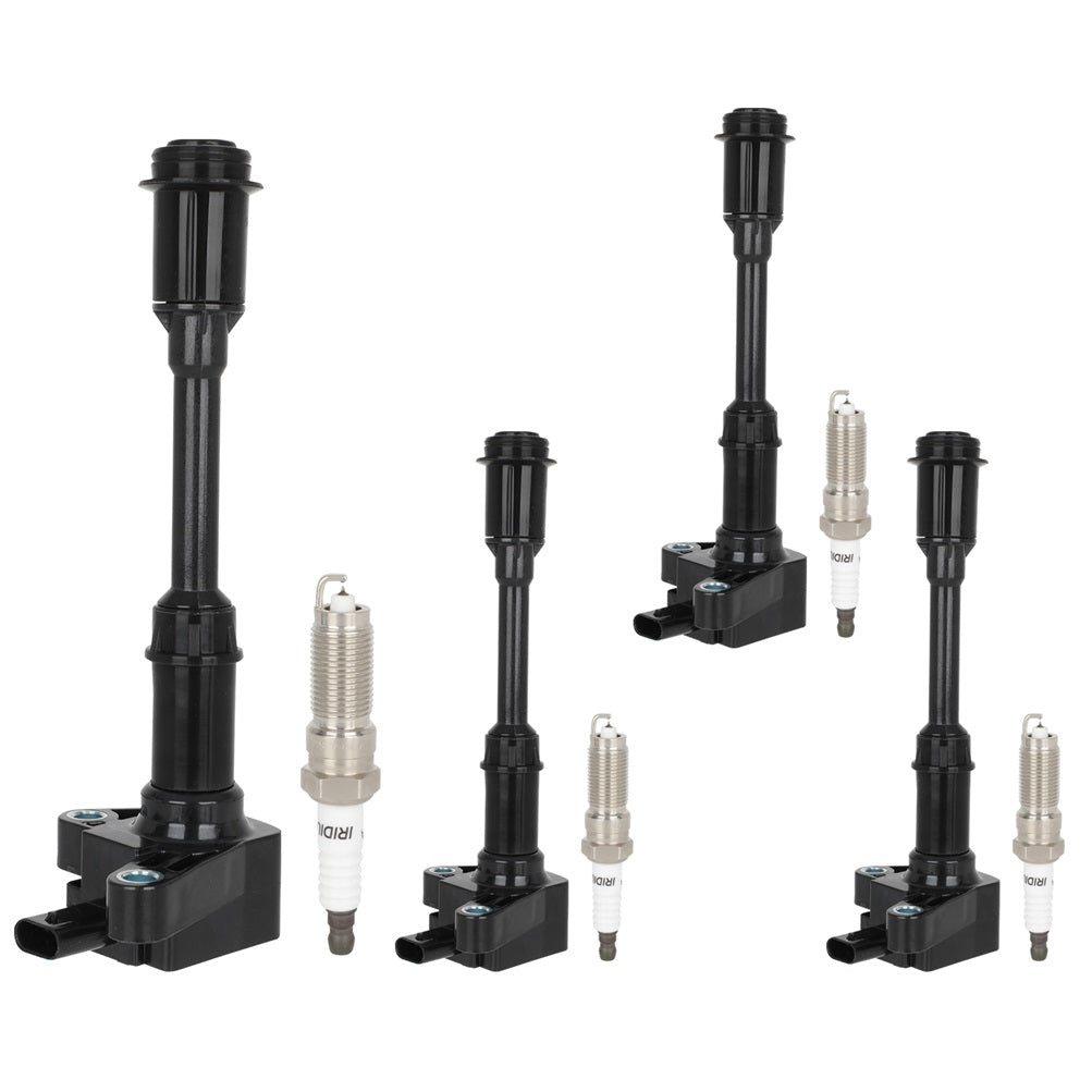 4 For 1.6L Ford Escape Fiesta Fusion Transit Connect Ignition Coil & Spark Plug Only for Auto
