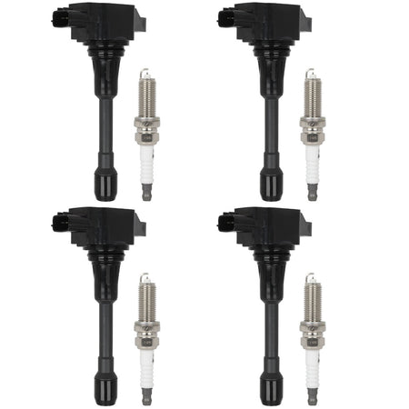 4 For 2014-2015 Nissan Versa Note 1.6L L4 Ignition Coil & Iridium Spark Plug Only for Auto