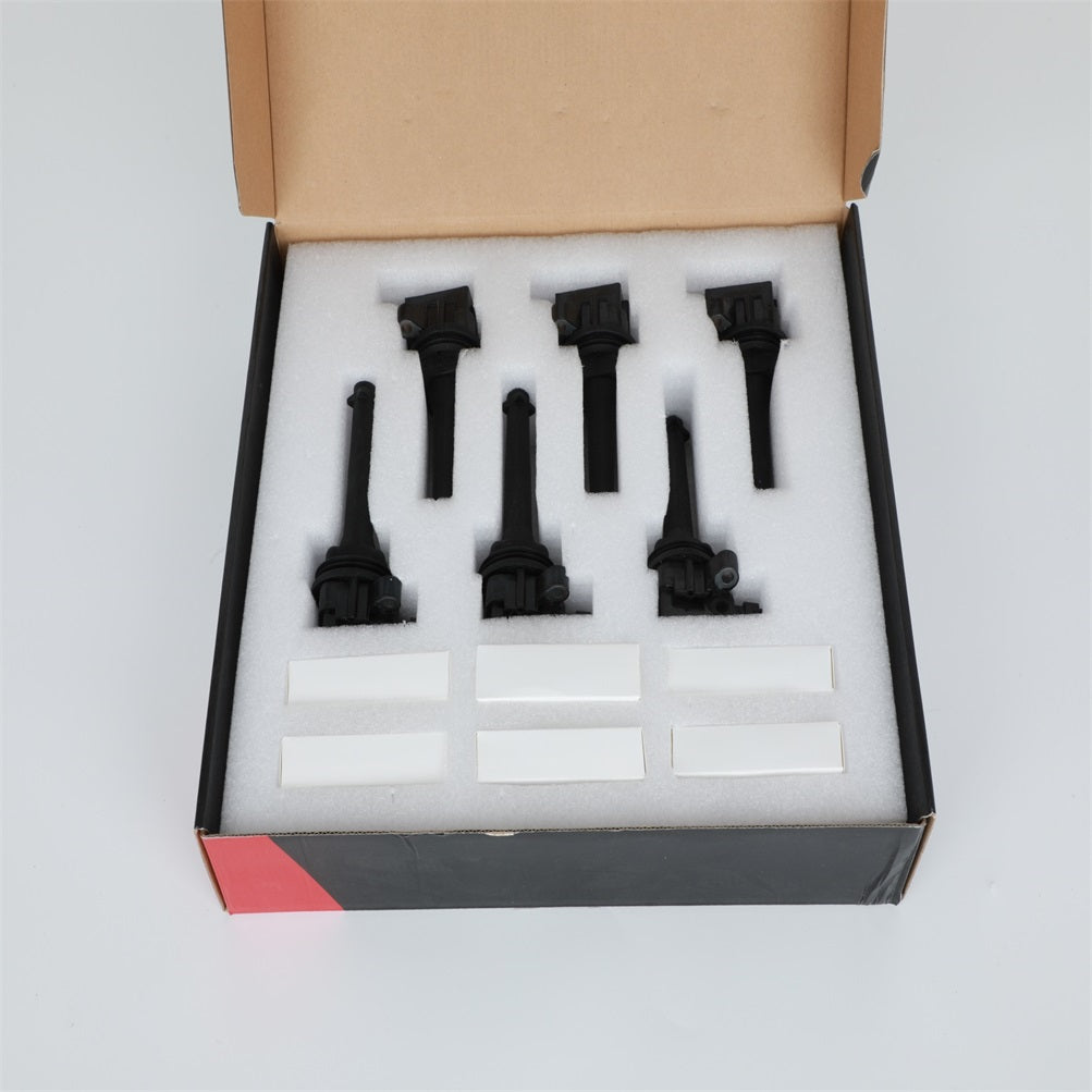 6 Pack For 2.8L 2.9L Volvo S80 XC90 Ignition Coils & Iridium Spark Plugs UF341 Only for Auto
