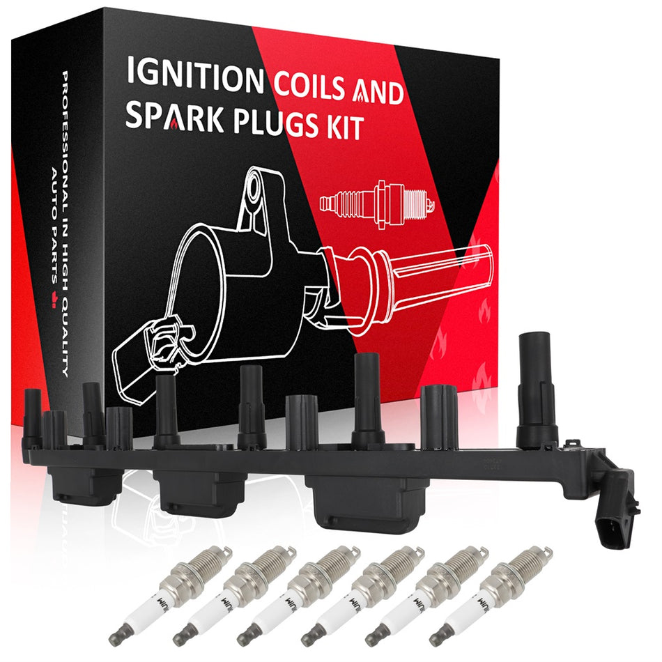 4.0L L6 1999 Jeep Grand Cherokee Ignition Coil & Spark Plugs UF293 Only for Auto