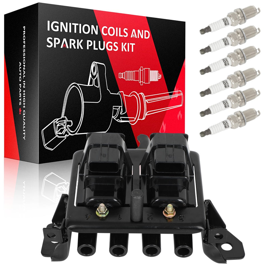 For 1999-2000 Mazda Miata L4 1.8L Ignition Coil & Spark Plug Set UF343