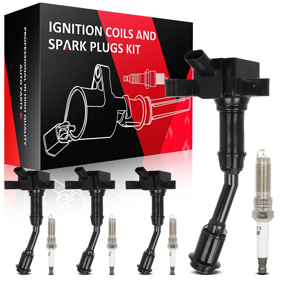 4 Ignition Coils & Spark Plugs For Ford Fusion 2014-2020 Escape 2017-2019 1.5L