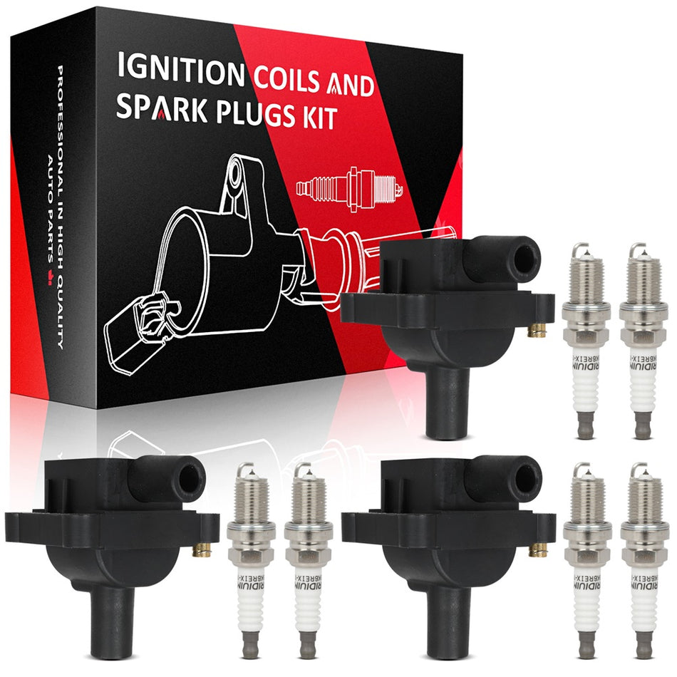 3 For 1994-1997 Mercedes-Benz C280 2.8L L6 Ignition Coil & Spark Plug UF527