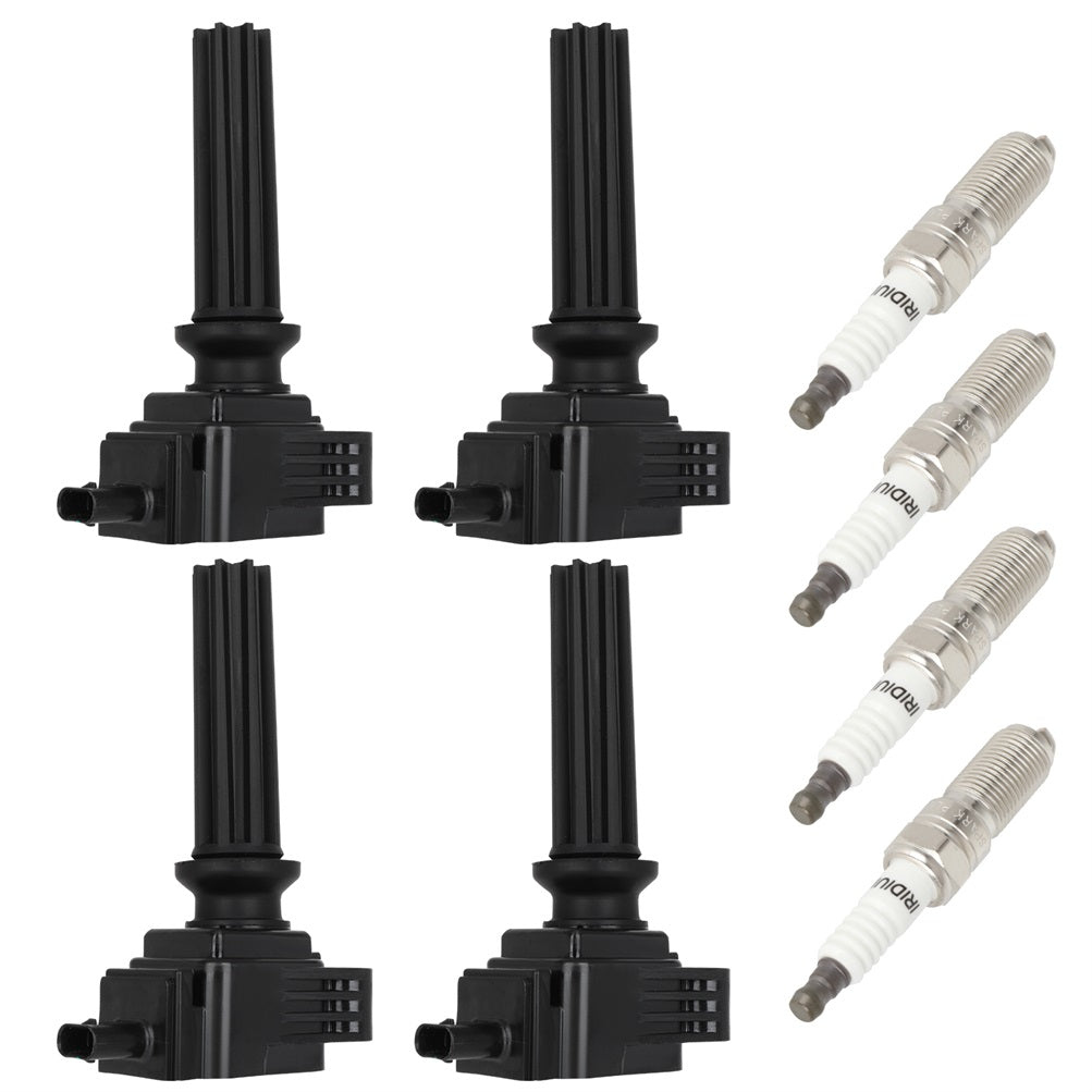 4 For 12-17 Land Rover Range Rover Evoque 2.0L Ignition Coil & Spark Plug UF678 Only for Auto