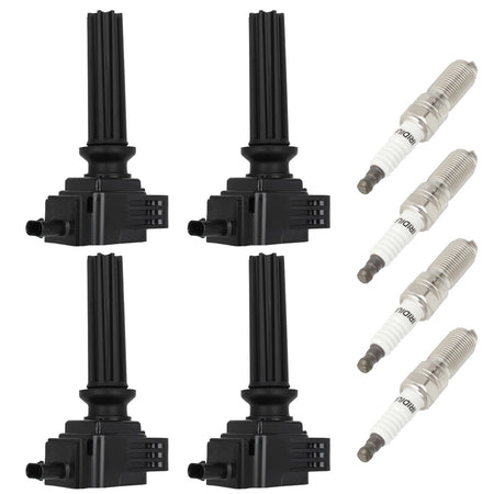 4 For 12-17 Land Rover Range Rover Evoque 2.0L Ignition Coil & Spark Plug UF678 Only for Auto