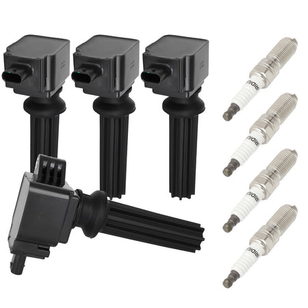 4 For 12-17 Land Rover Range Rover Evoque 2.0L Ignition Coil & Spark Plug UF678 Only for Auto