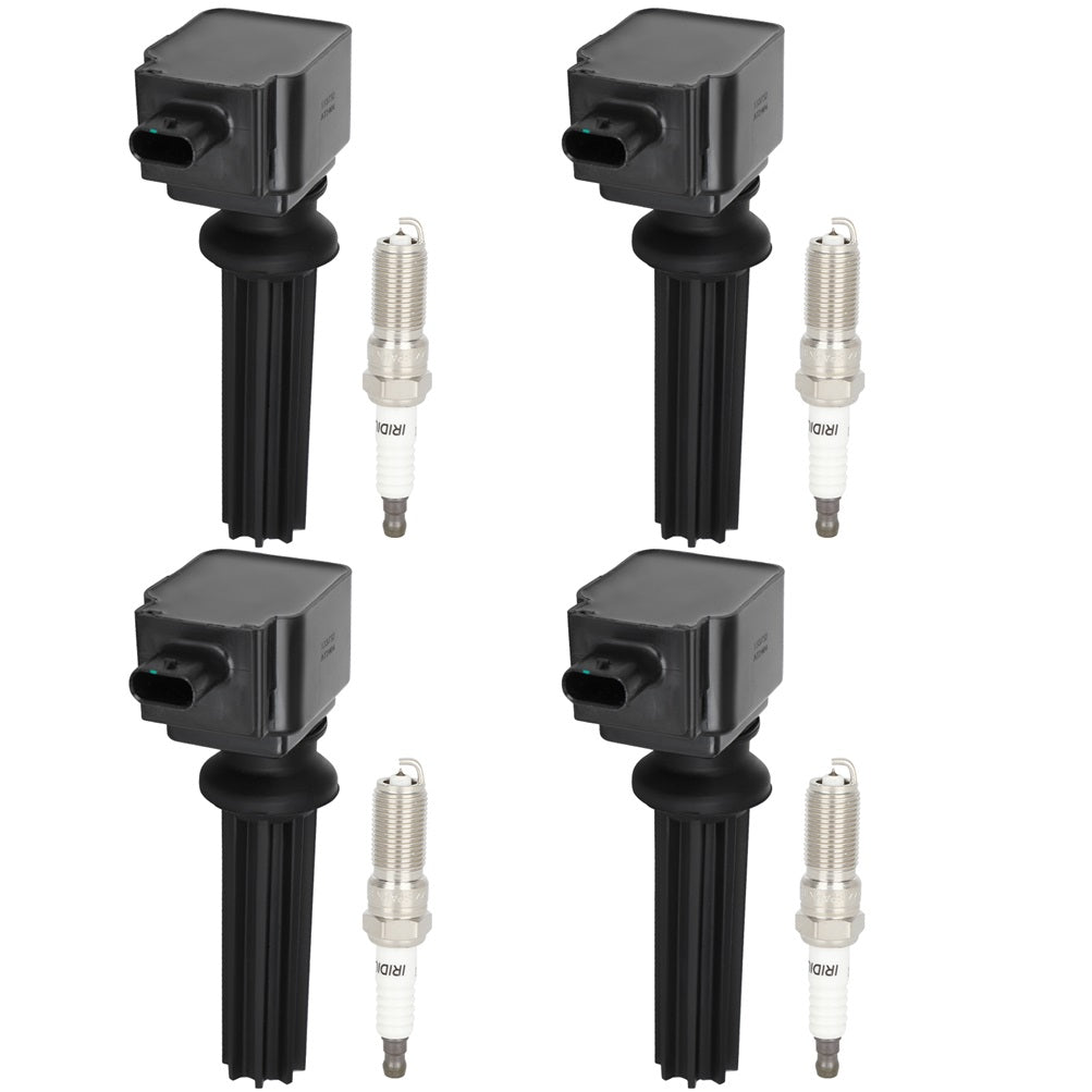 4 For 12-17 Land Rover Range Rover Evoque 2.0L Ignition Coil & Spark Plug UF678 Only for Auto