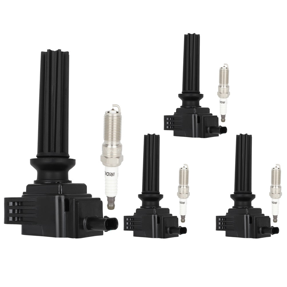 4 For 12-17 Land Rover Range Rover Evoque 2.0L Ignition Coil & Spark Plug UF678 Only for Auto