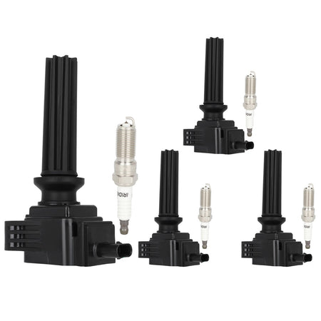 4 For 12-17 Land Rover Range Rover Evoque 2.0L Ignition Coil & Spark Plug UF678 Only for Auto