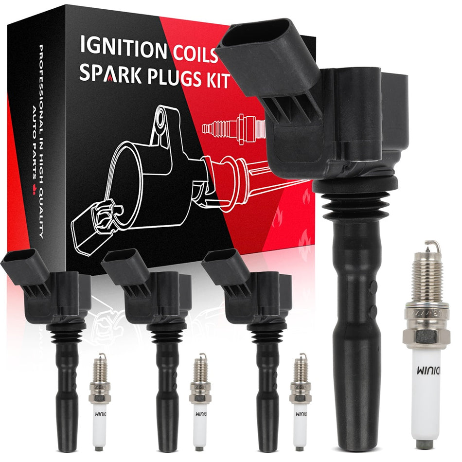 4x Fits Volkswagen Jetta 2014-2021 Seat Leon Audi 1.4L Ignition Coil Spark Plug