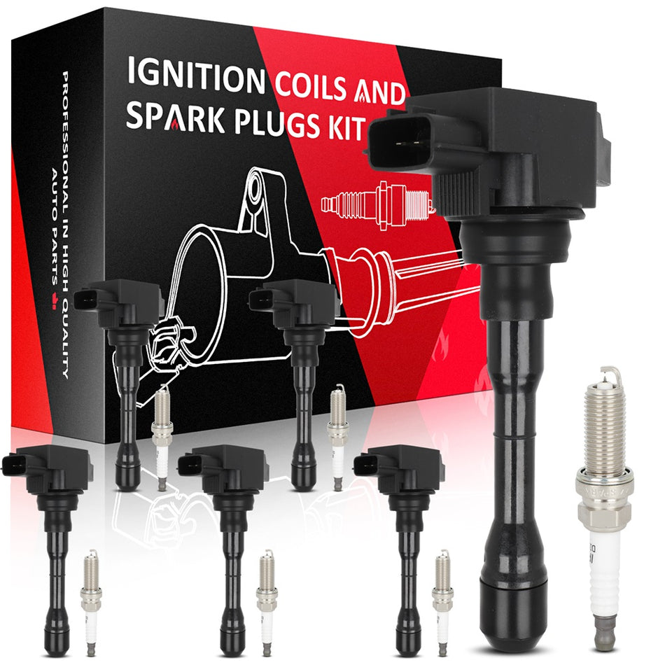 6 Ignition Coil & 6 Spark Plug For 3.0L V6 2017 2018 2019 Infiniti Q50 Q60 UF819