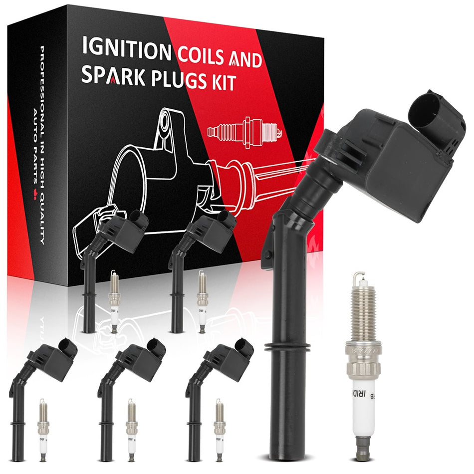 6x Ignition Coils & 6x Spark Plugs For 2013-2014 Mercedes Benz C300 V6 3.5L New