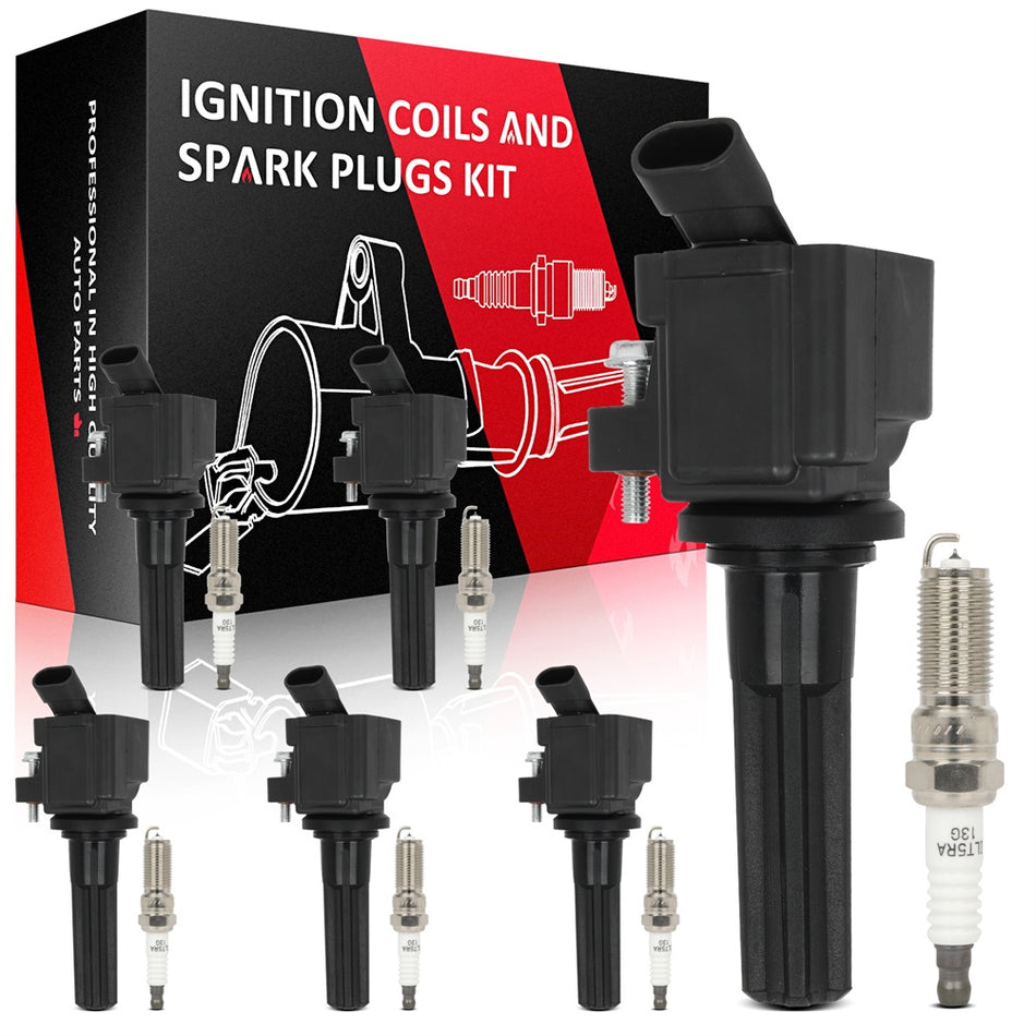 6 Ignition Coils 6 Spark Plugs For Chevy Trailblazer GMC Envoy 4.2L 2006-2009