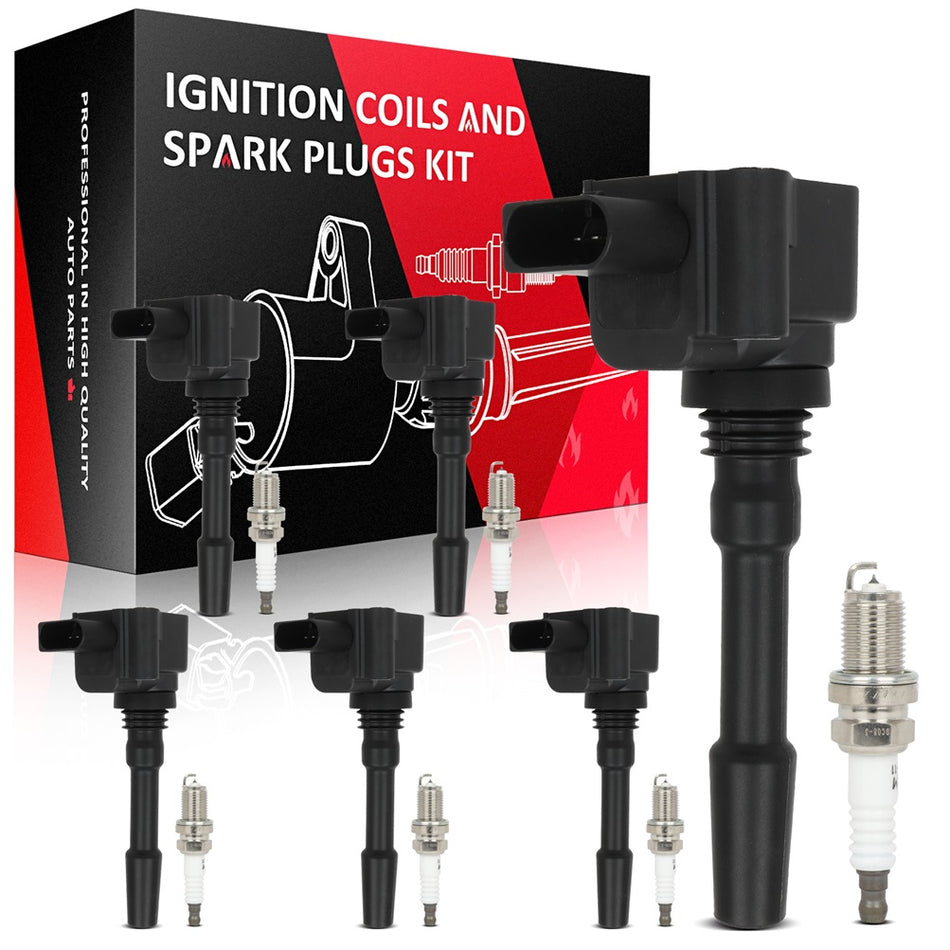 6x Fit For Porsche Panamera 2014 3.0L Macan 2015 3.6L Ignition Coil Spark Plug