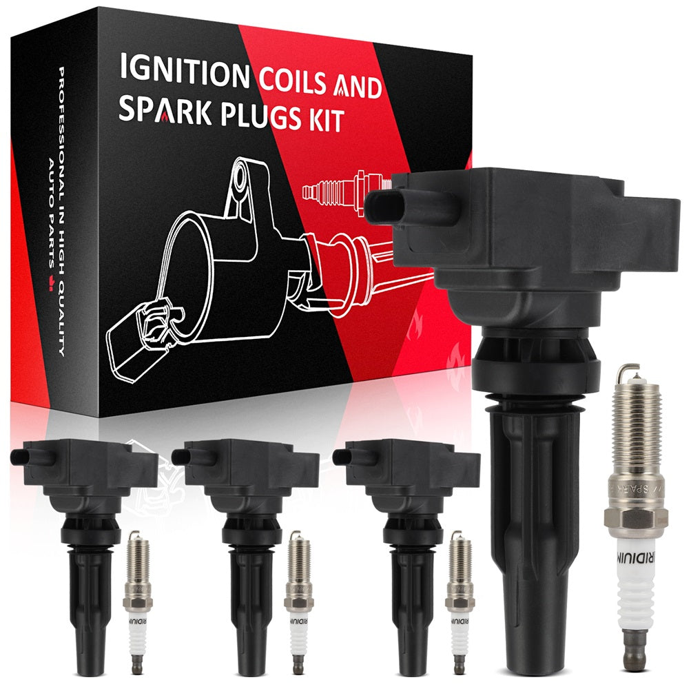 4 For 2020-2022 Ford Escape 2.0L L4 Ignition Coil & Spark Plug UF855 Only for Auto