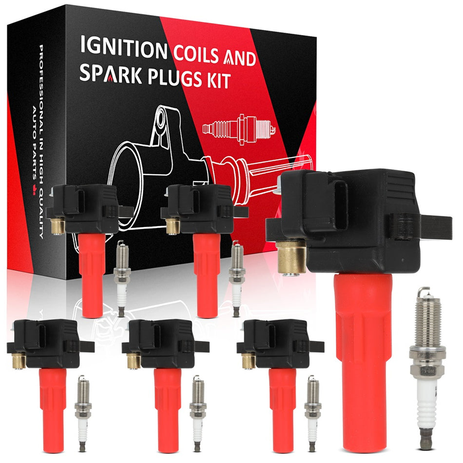 Ignition Coils & Spark Plugs Set For Subaru Outback Legacy Tribeca 3.6L 2010-14