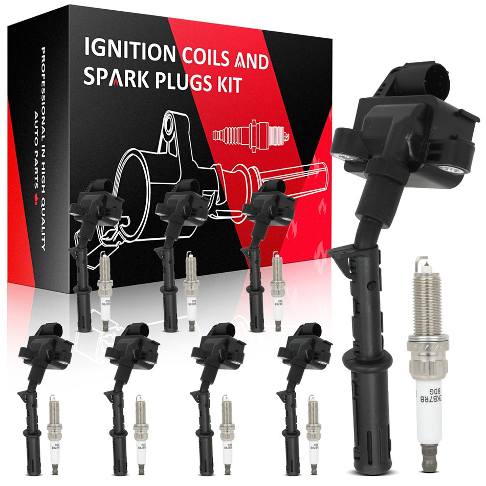 8 Ignition Coils & 8 Spark Plugs For Mercedes-Benz GL450 GL550 GLS550 ML550 4.7L