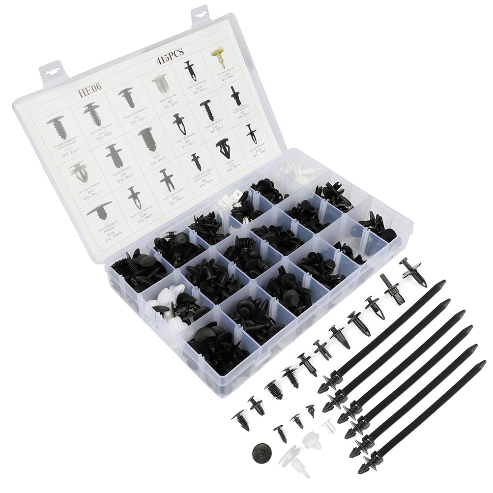 456pcs Car Retainer Clips Fastener Assortments Door Trim Push Rivet Kit Remover Only for Auto