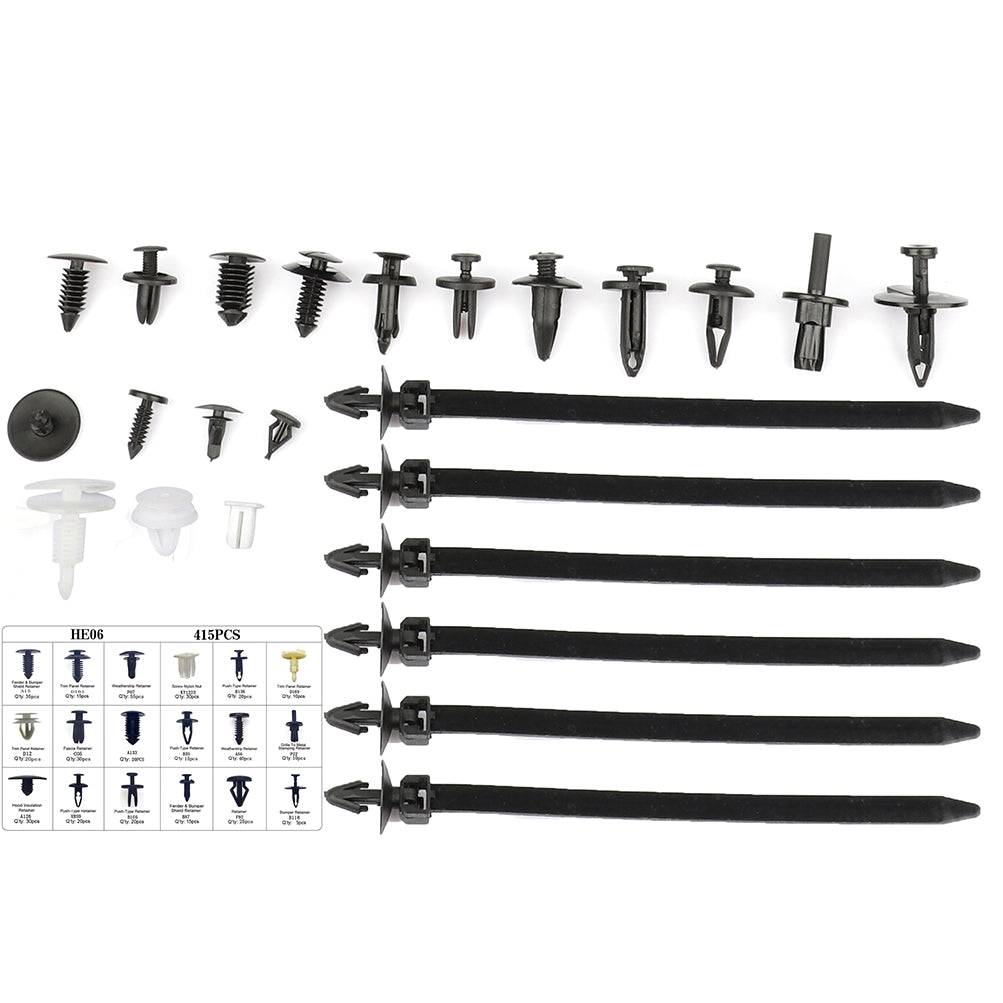 456pcs Car Retainer Clips Fastener Assortments Door Trim Push Rivet Kit Remover Only for Auto