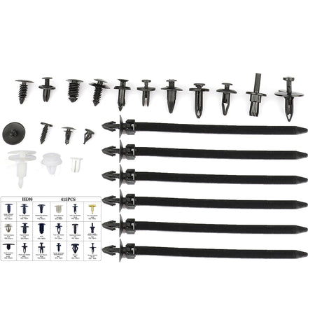 456pcs Car Retainer Clips Fastener Assortments Door Trim Push Rivet Kit Remover Only for Auto