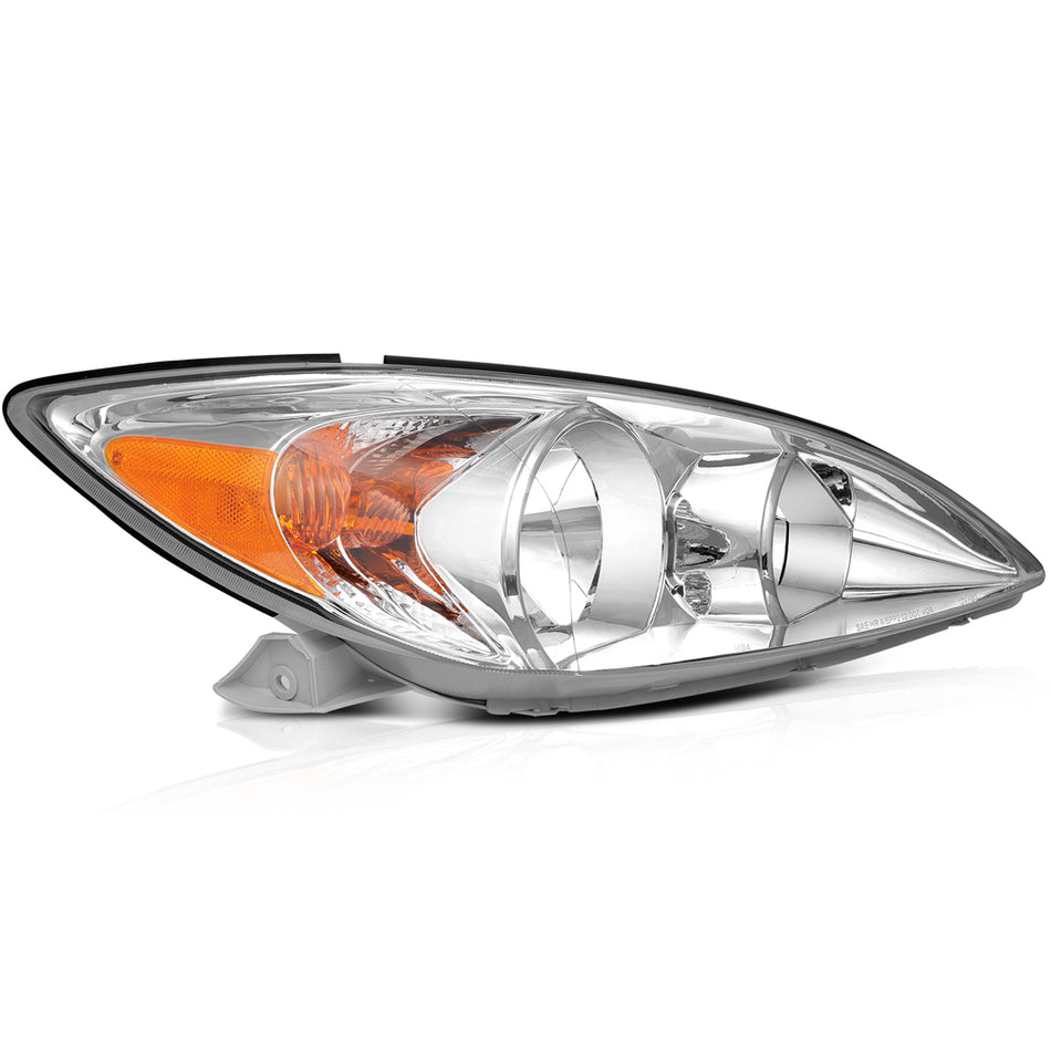 2002-2004 Toyota Camry Headlights Assembly Driver and Passenger Side Chrome Housing
