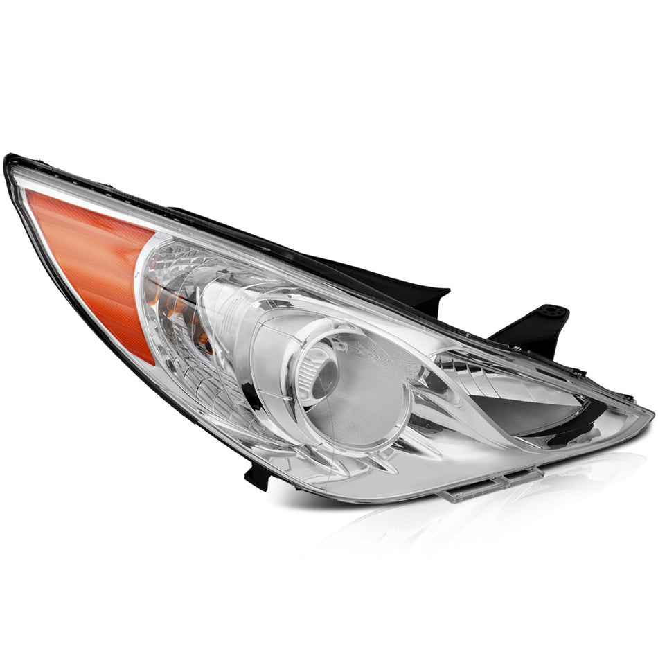 2011-2014 Hyundai Sonata Headlights Assembly Driver and Passenger Side Chrome Housing