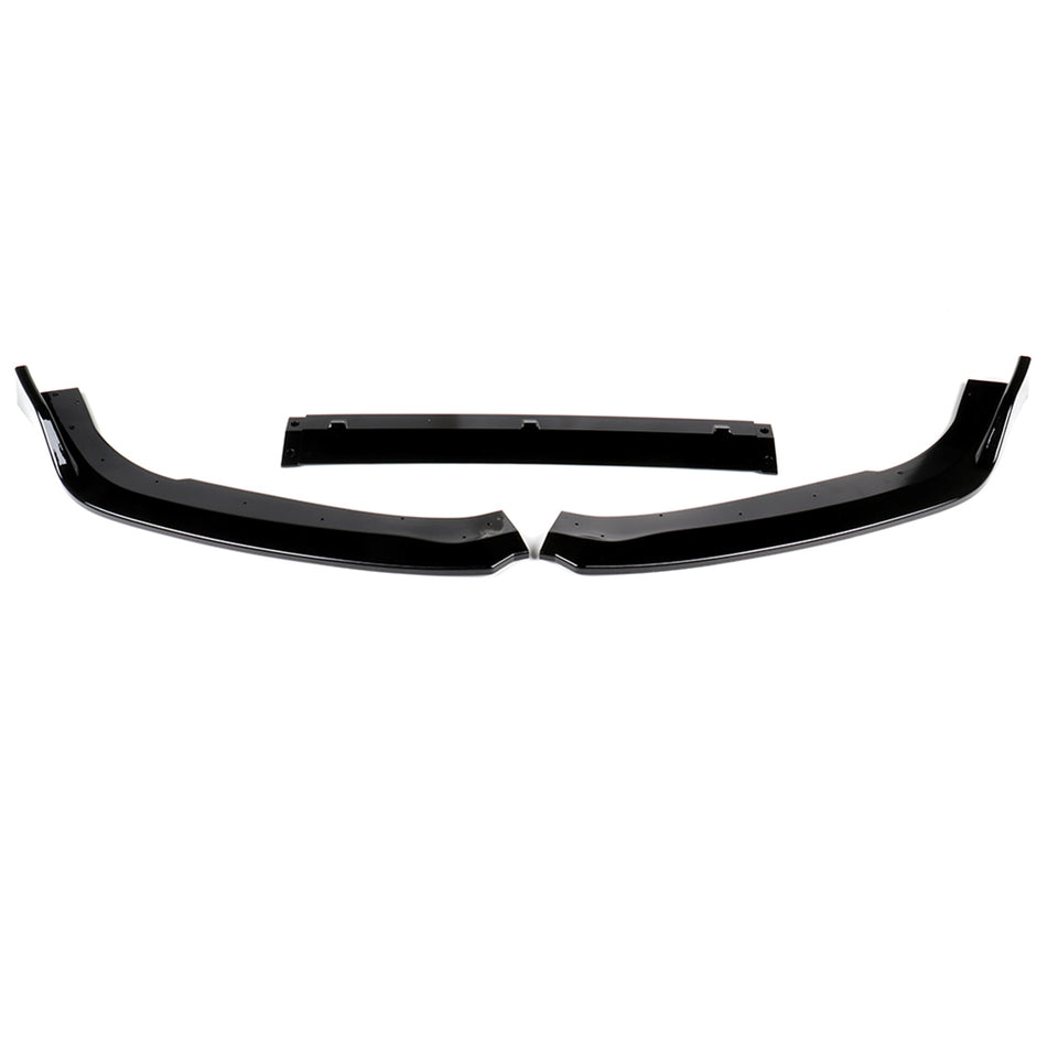 For Honda Accord 4-Door (2018-on) 3PCS Glossy Black Front Bumper Lip Body Kit