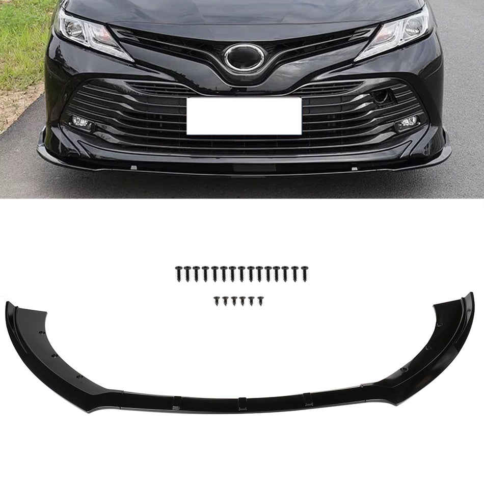 Front Bumper Lip Fits 2015-2017 Ford Mustang Spoiler Splitter Painted Black 3pcs